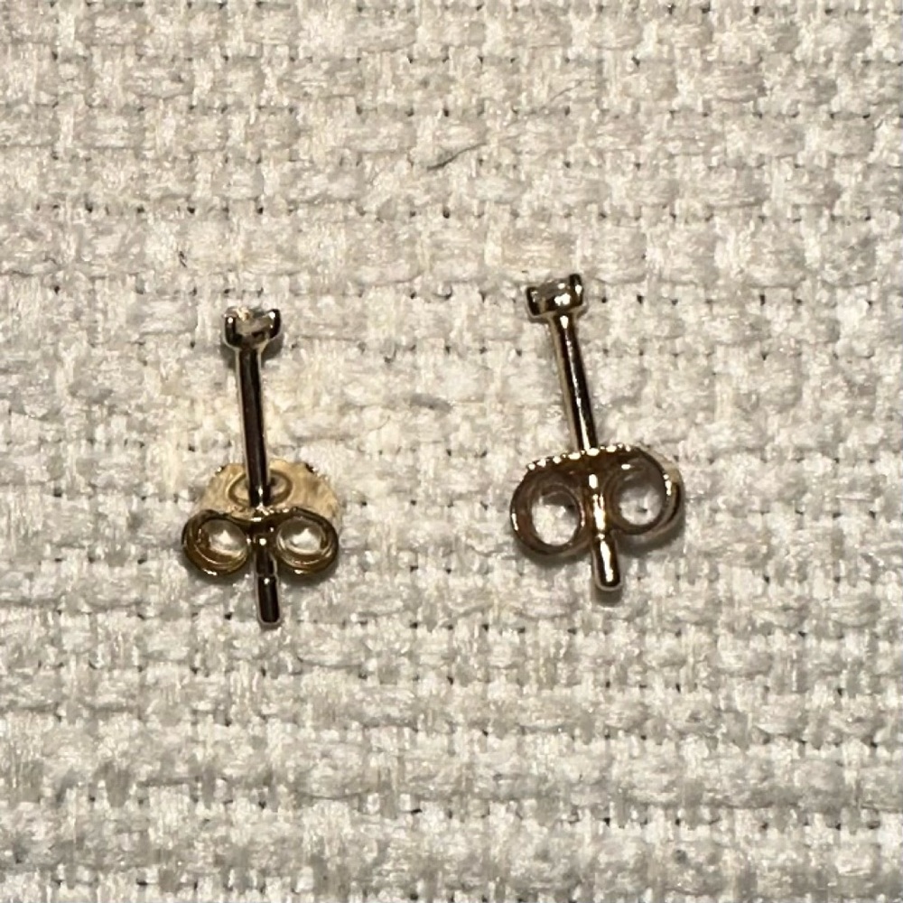 Adina’s Eden 14k solid gold mini diamond stud earrings